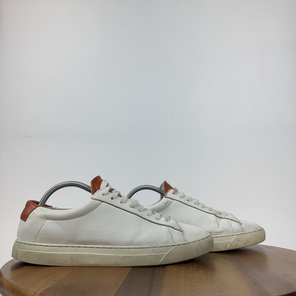 Mens Zespa AIX EN PROVENCE White Leather Casual Low Sneakers Shoes Size EU 42‎